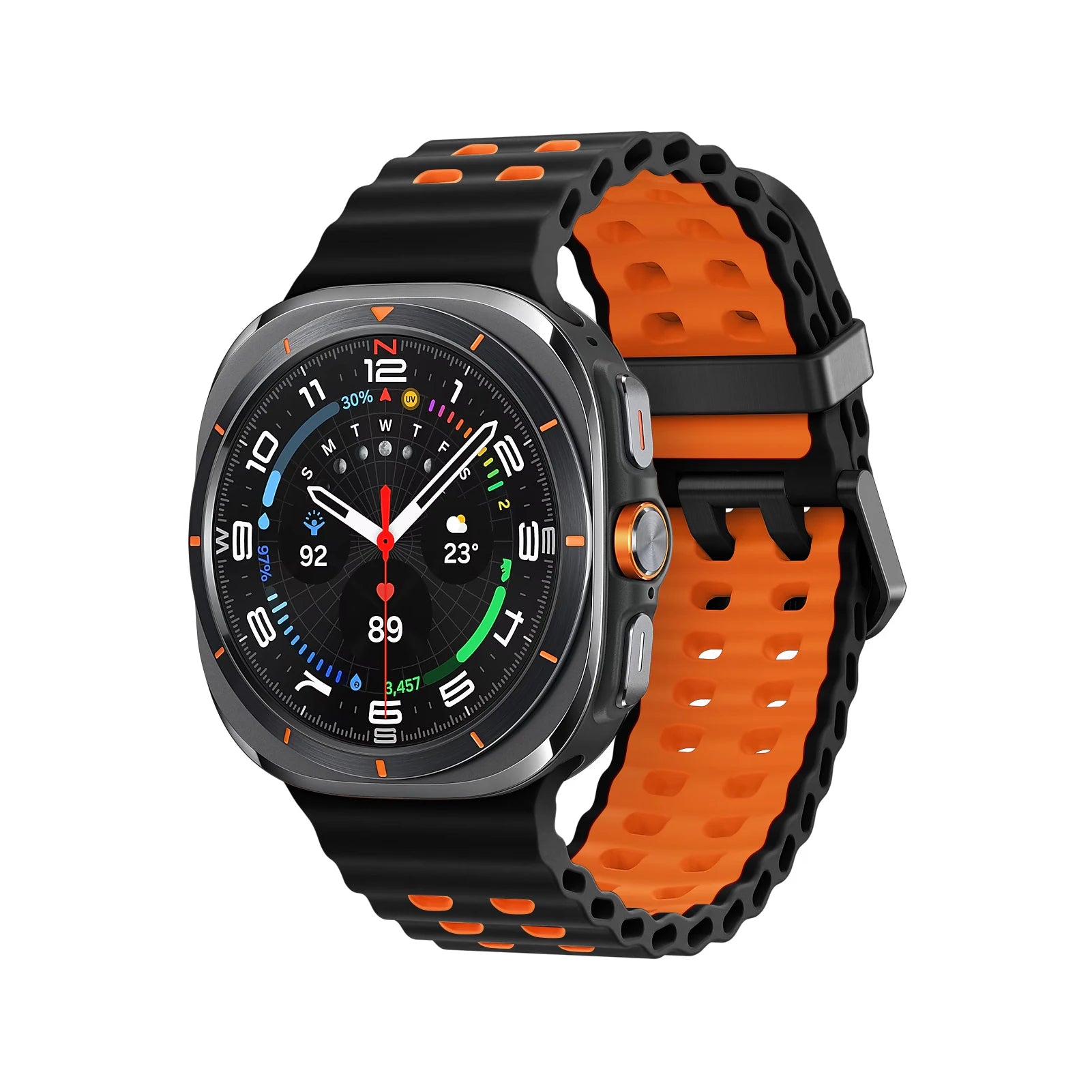 Two-Color Silicone Marine Band For Samsung Galaxy Watch 47mm 7 ultra Band